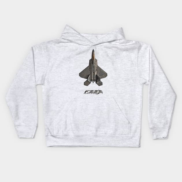 USAF F-22 Raptor Kids Hoodie by SteveHClark